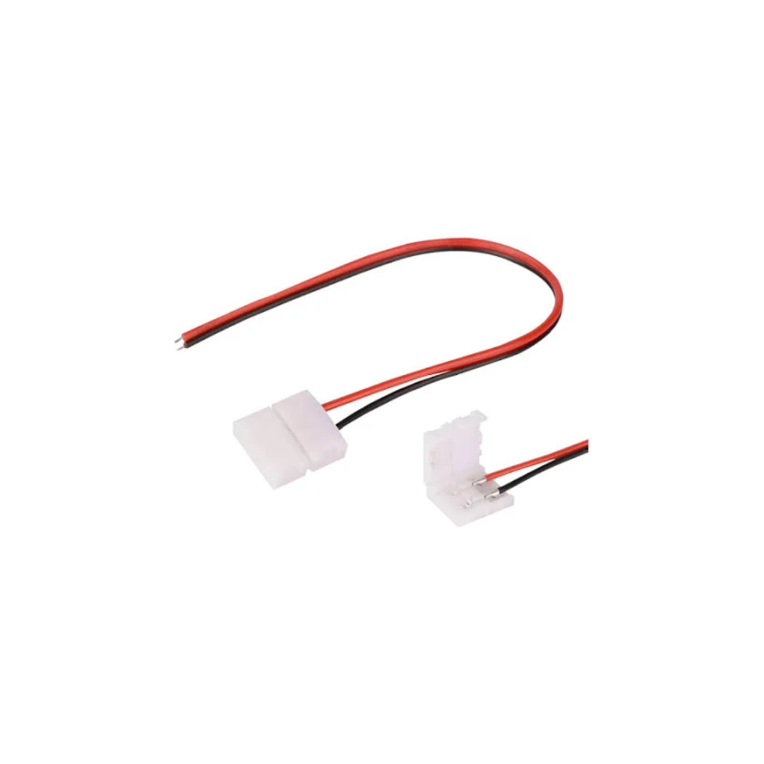 CONECTOR EMENDA RAPIDA 8MM FITA LED C140MM FIO (P FITA 60,120 LEDS E COB)