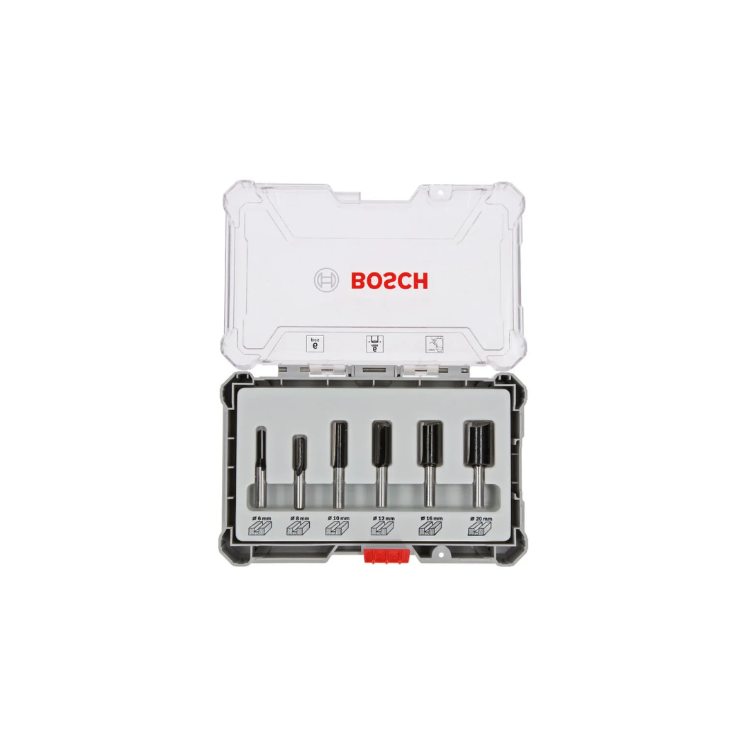 266. BOSCH - MALETA DE FRESAS RETAS HASTE 6MM - 6 MODELOS