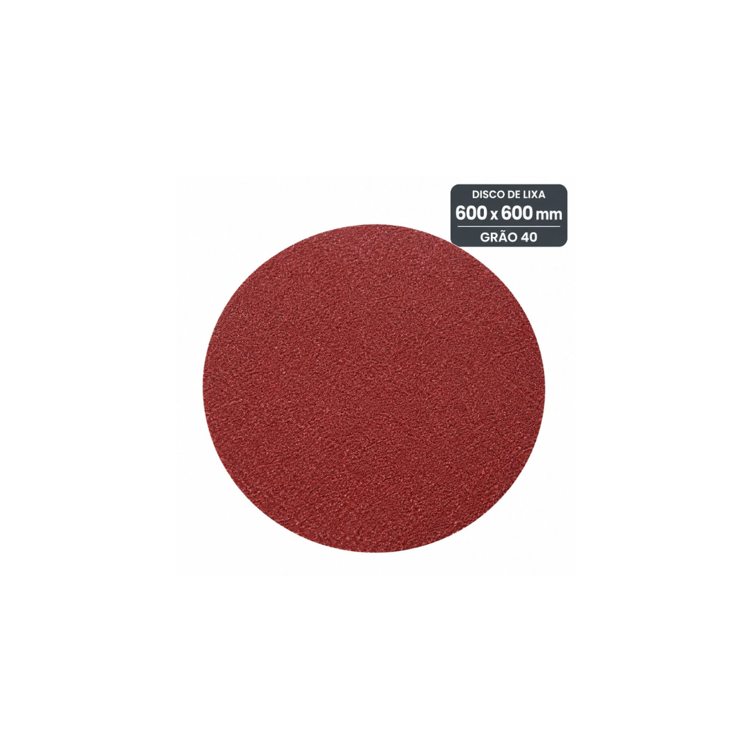 LIXA DISCO 600X600 GRÃO 40 PARA MADEIRA