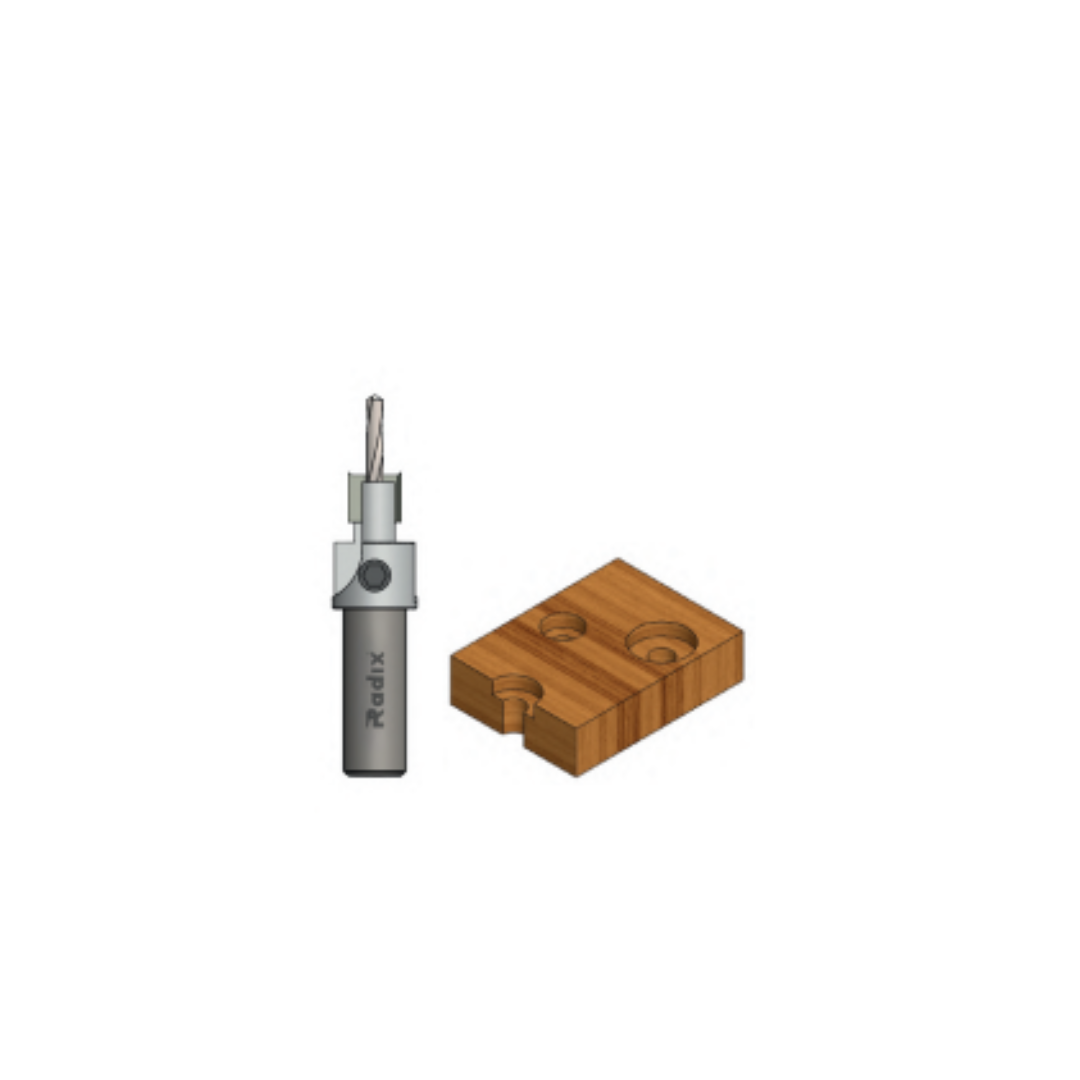ESCAREADOR RETO RADIX - DIAMETRO 8MM COM BROCA ACO RAPIDO 3MM