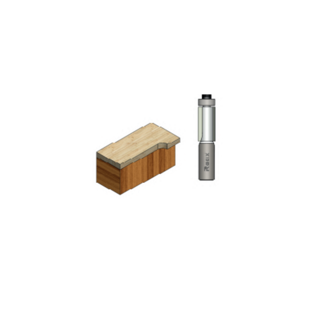 FRESA PARALELA COM ROLAMENTO TOPO RADIX - CORTE 12 - WIDEA 30MM - HASTE 14MM - COMP TOTAL 70MM